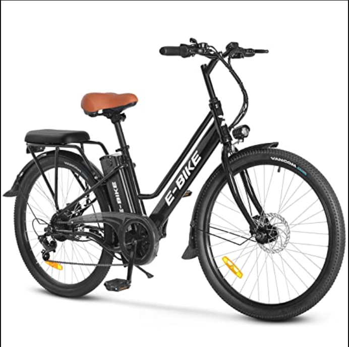 Axiniu Electric City Bike for Adults | 26'' Electric Commuter E-Bike