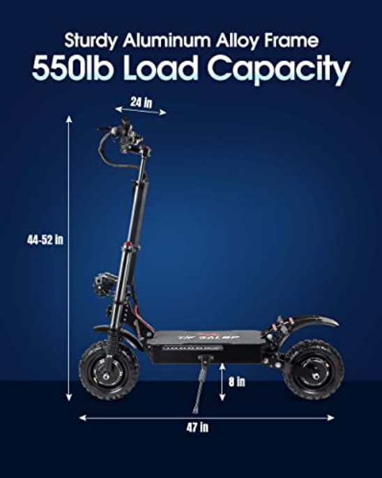 Adults Electric Scooter, Max Speed 50 MPH, 60V5600W High Power Dual Motor