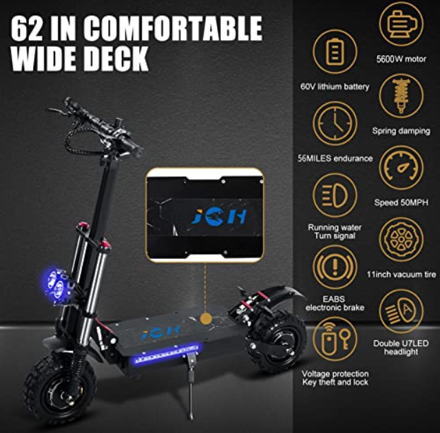 5600W 35Ah Dual Motor Electric Scooter Adults with Seat