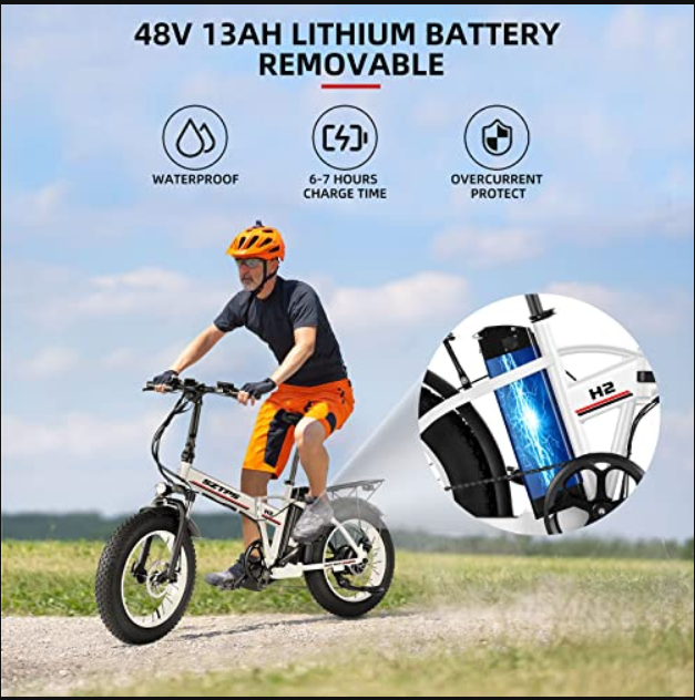 Electric Bike for Adults,750W Folding Electric Bike with 48V 13Ah Removable Battery